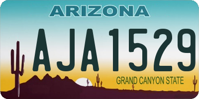 AZ license plate AJA1529