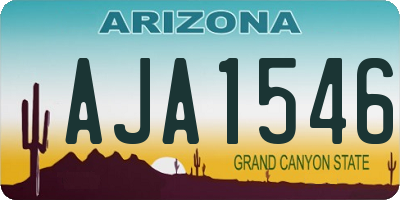 AZ license plate AJA1546