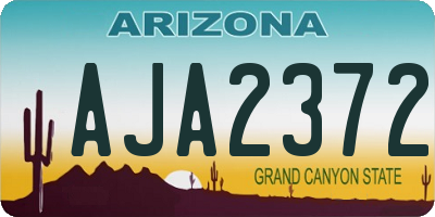 AZ license plate AJA2372