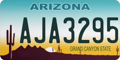AZ license plate AJA3295
