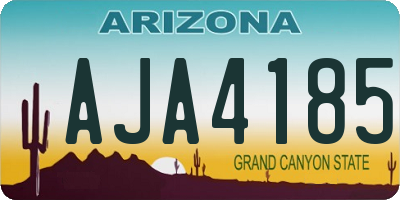 AZ license plate AJA4185