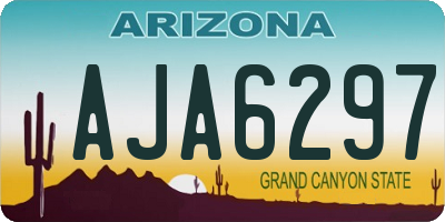 AZ license plate AJA6297
