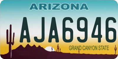 AZ license plate AJA6946
