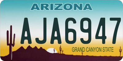 AZ license plate AJA6947