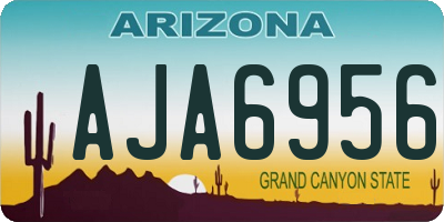 AZ license plate AJA6956