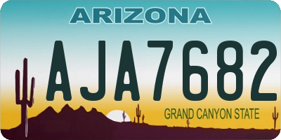 AZ license plate AJA7682