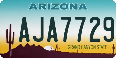 AZ license plate AJA7729
