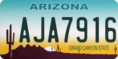AZ license plate AJA7916