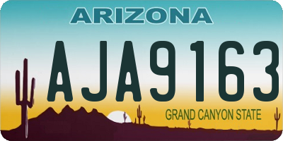AZ license plate AJA9163