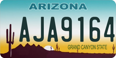 AZ license plate AJA9164
