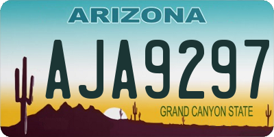 AZ license plate AJA9297