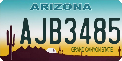 AZ license plate AJB3485