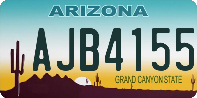 AZ license plate AJB4155