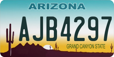 AZ license plate AJB4297