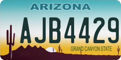 AZ license plate AJB4429