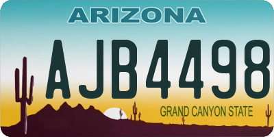 AZ license plate AJB4498
