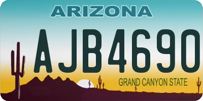 AZ license plate AJB4690