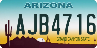 AZ license plate AJB4716