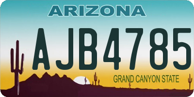 AZ license plate AJB4785