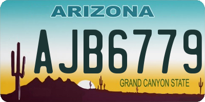 AZ license plate AJB6779