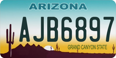 AZ license plate AJB6897