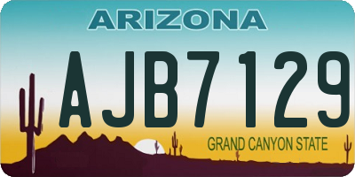 AZ license plate AJB7129