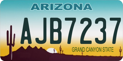 AZ license plate AJB7237