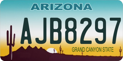 AZ license plate AJB8297