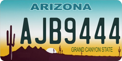 AZ license plate AJB9444