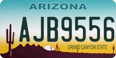 AZ license plate AJB9556