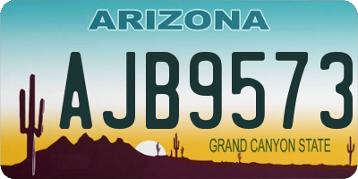 AZ license plate AJB9573