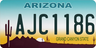 AZ license plate AJC1186