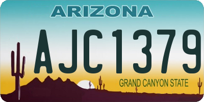 AZ license plate AJC1379