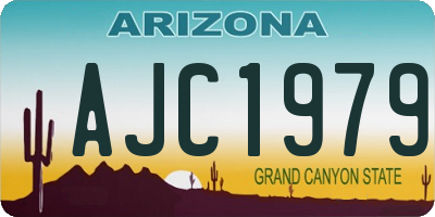 AZ license plate AJC1979