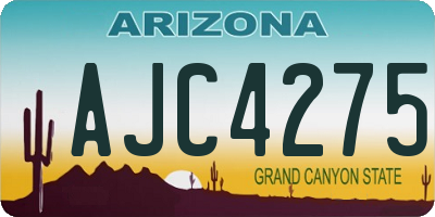 AZ license plate AJC4275