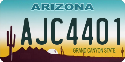 AZ license plate AJC4401
