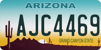 AZ license plate AJC4469
