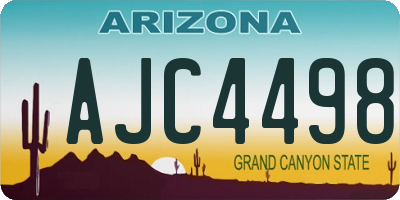 AZ license plate AJC4498