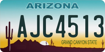 AZ license plate AJC4513