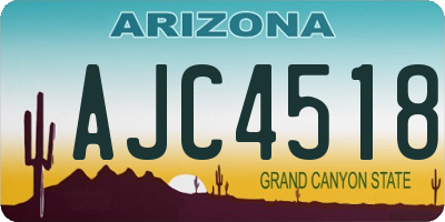 AZ license plate AJC4518