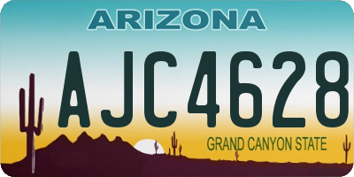 AZ license plate AJC4628