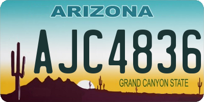 AZ license plate AJC4836