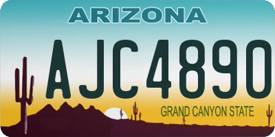 AZ license plate AJC4890