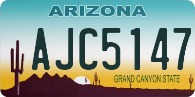 AZ license plate AJC5147