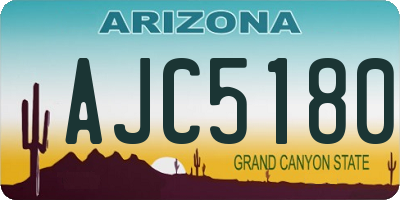 AZ license plate AJC5180