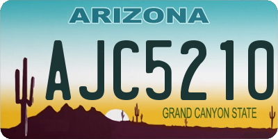 AZ license plate AJC5210