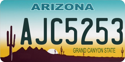 AZ license plate AJC5253