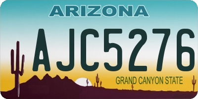 AZ license plate AJC5276
