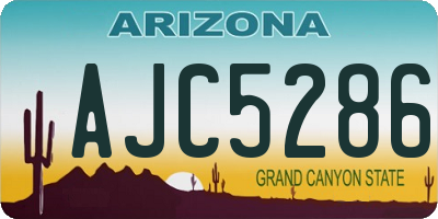 AZ license plate AJC5286