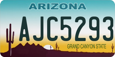 AZ license plate AJC5293